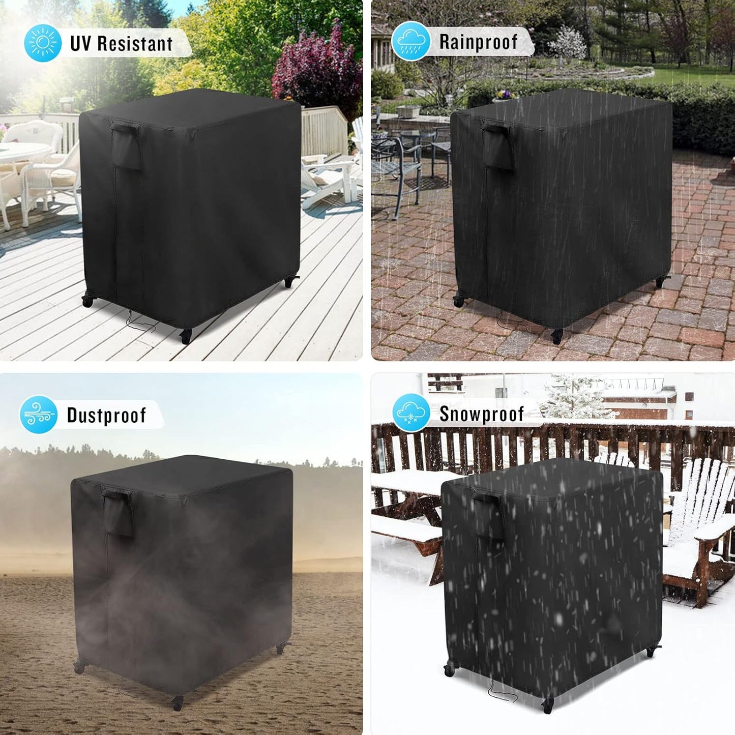 Kingling Outdoor Pizza Oven Table Cover for Ooni Large Table, Waterproof Outdoor Grill Prep Table