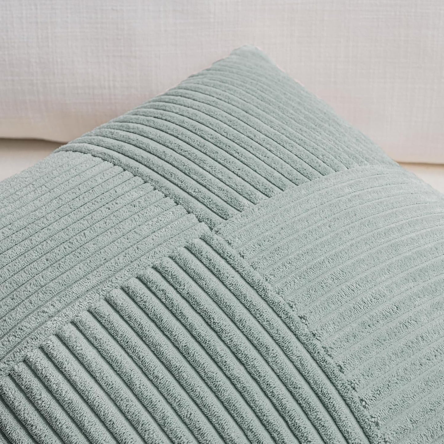 Fancy Homi 2 Packs Grey Blue Samll Decorative Throw Pillow Covers 14x14 Inch with for Couch Bed
