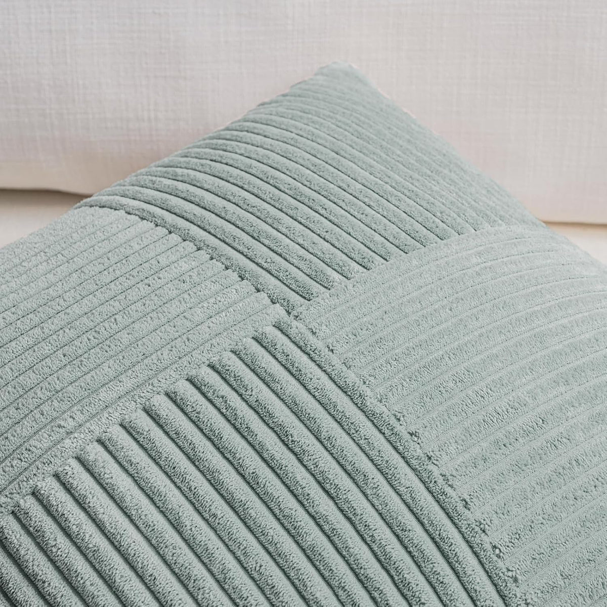 Fancy Homi 2 Packs Grey Blue Euro Decorative Throw Pillow Covers 26x26 Inch for Couch Bed Sofa