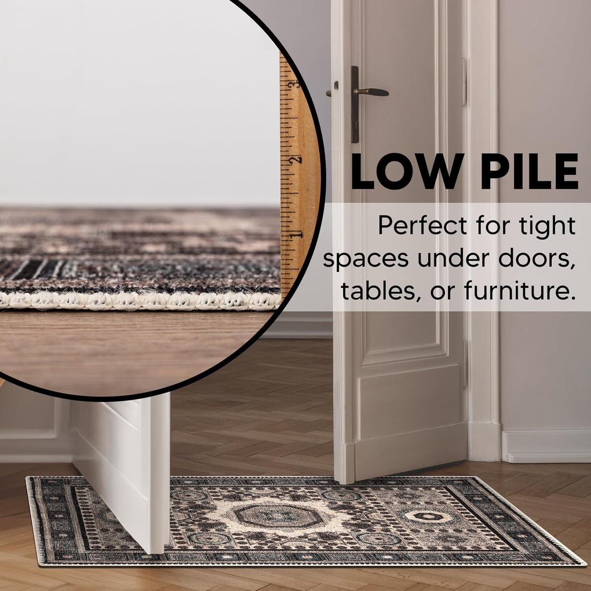 Keen Home Design 2x3 Rug - Machine Washable Entry Rug with Non-Slip Backing, Ideal for Enteryway