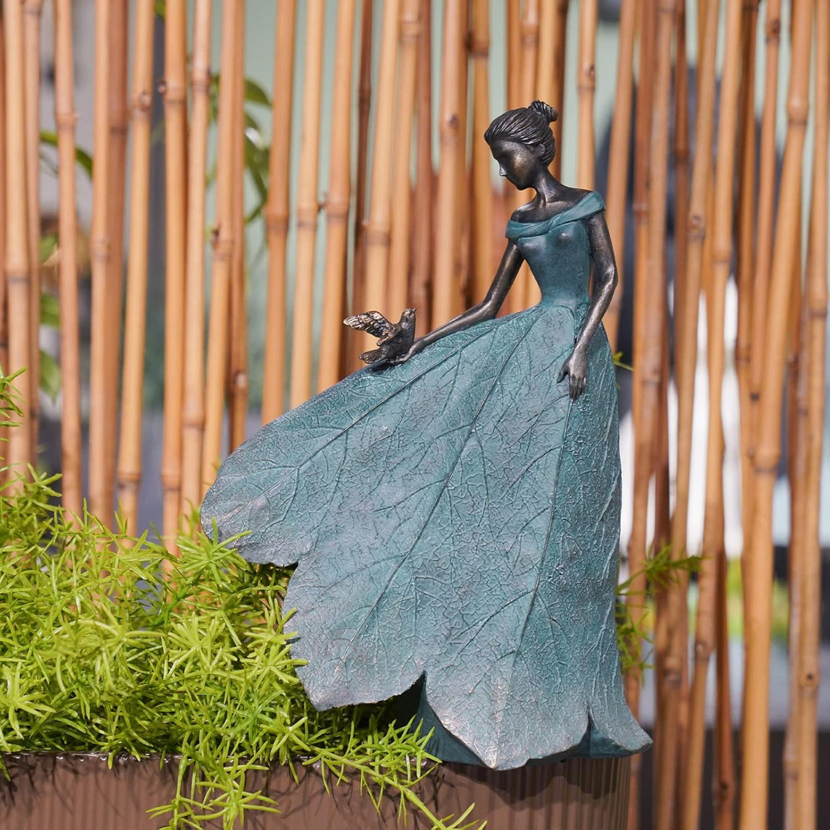 Guichifun Fairy Statue Collection Home Decoration - Leaf Angel Girls Resin Home Garden Decor for