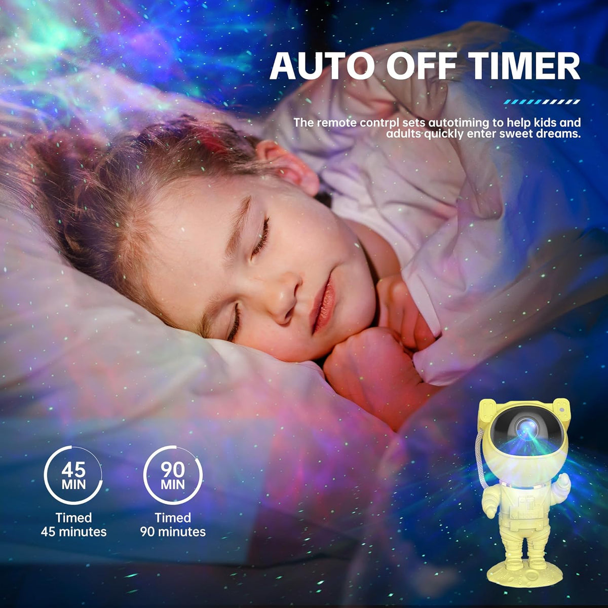 SFOUR Astronaut Galaxy Projector Night Light，Lights for Bedroom,Kids Room Decor Aesthetic