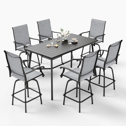 Sophia & William Outdoor Bar Set, Patio Bar Table and Chairs Set Patio Dining Set, Bar Height Patio