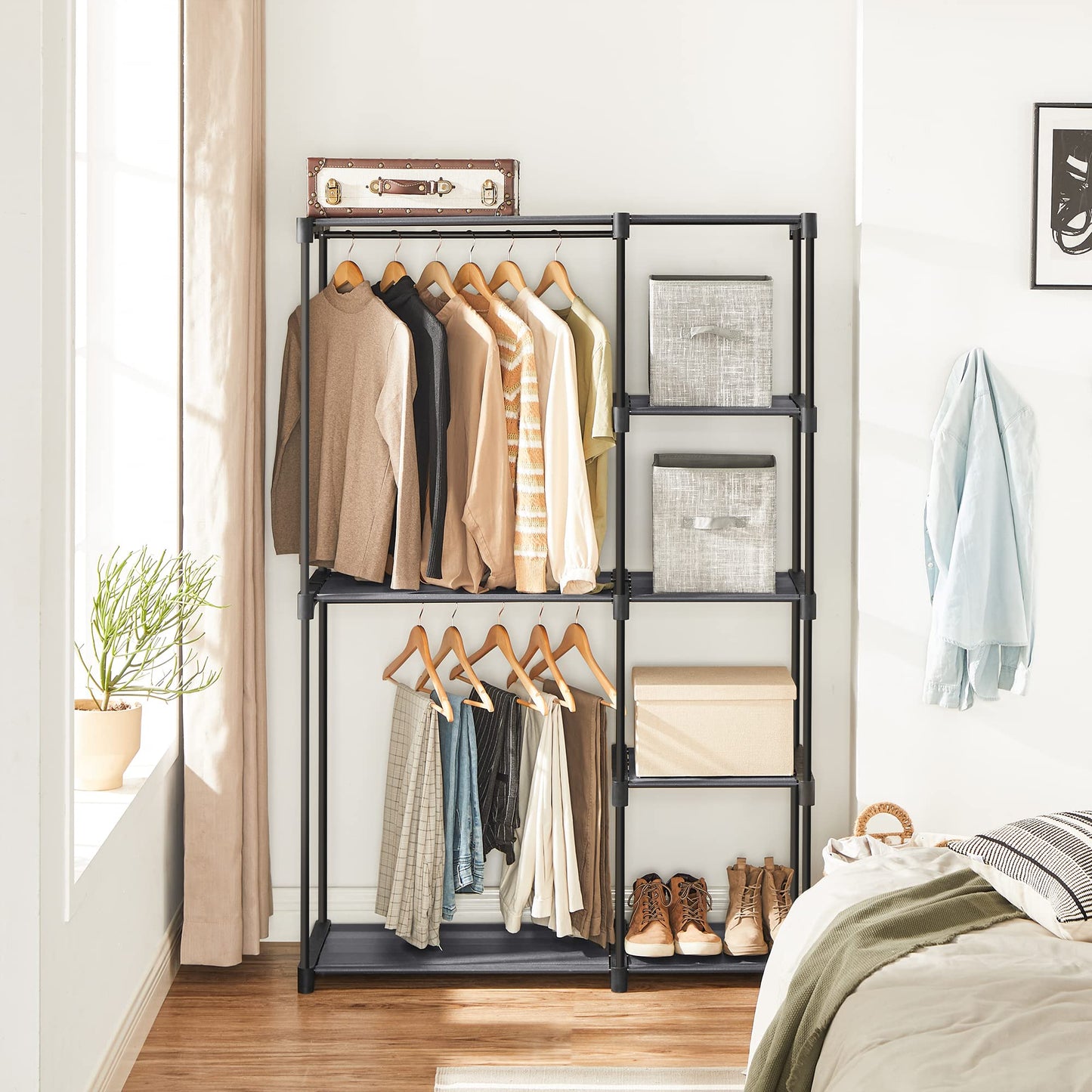 SONGMICS Portable Closet, Freestanding Closet Organizer, Clothes Rack