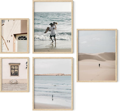 HAUS AND HUES Collage Frames For Wall - Set of 5 Photo Gallery Frames, Picture Frames Collage Wall