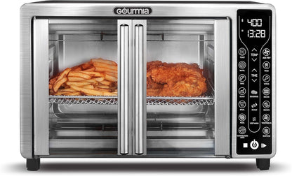 Gourmia Toaster Oven Air Fryer Combo 17 cooking presets 1700W french door digital air fryer oven