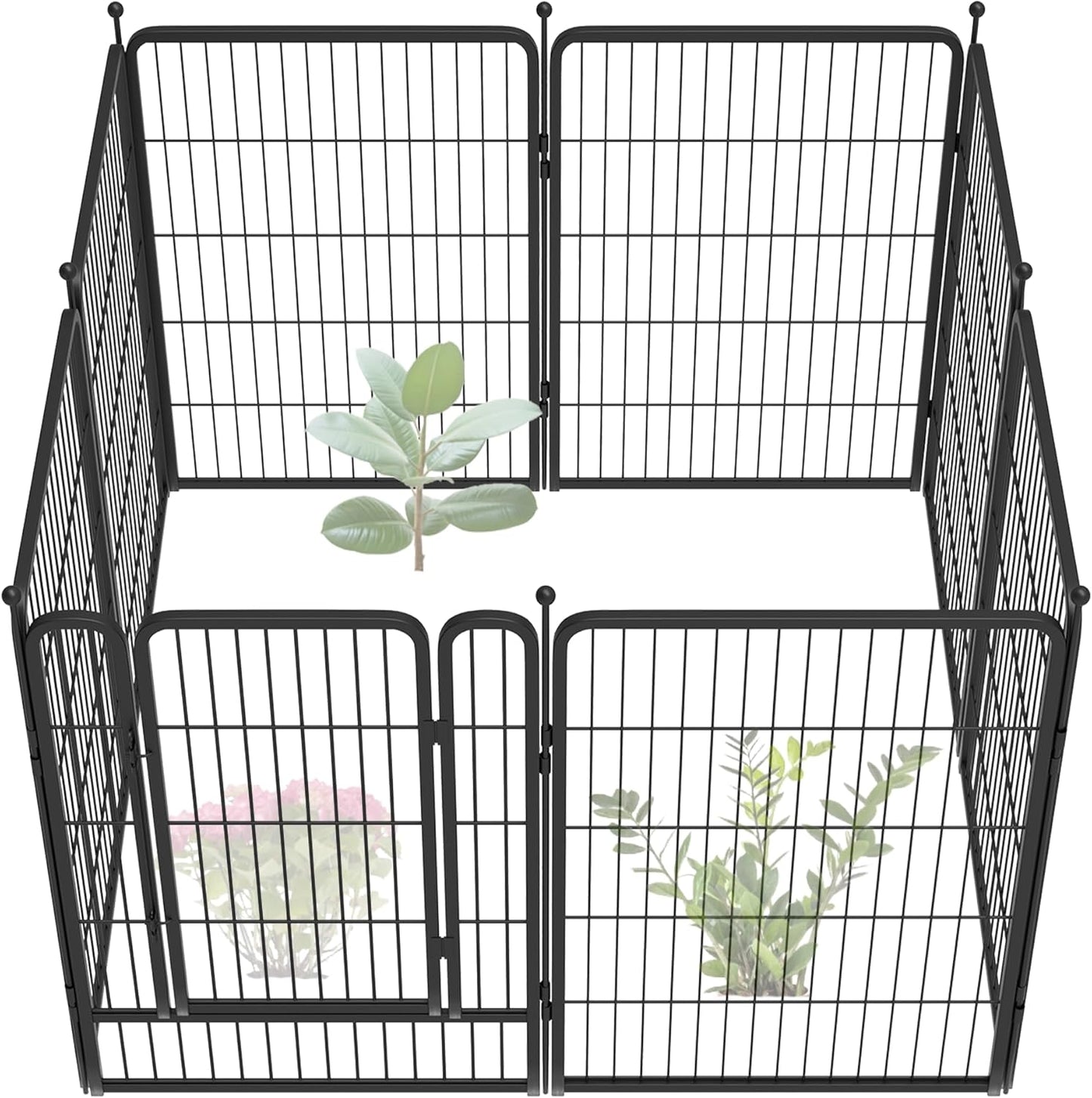 FXW Garden Fence 40in(H) x 18.0ft(L), 8 Panels Decorative Dog Fence Outdoor for The Yard – Heavy