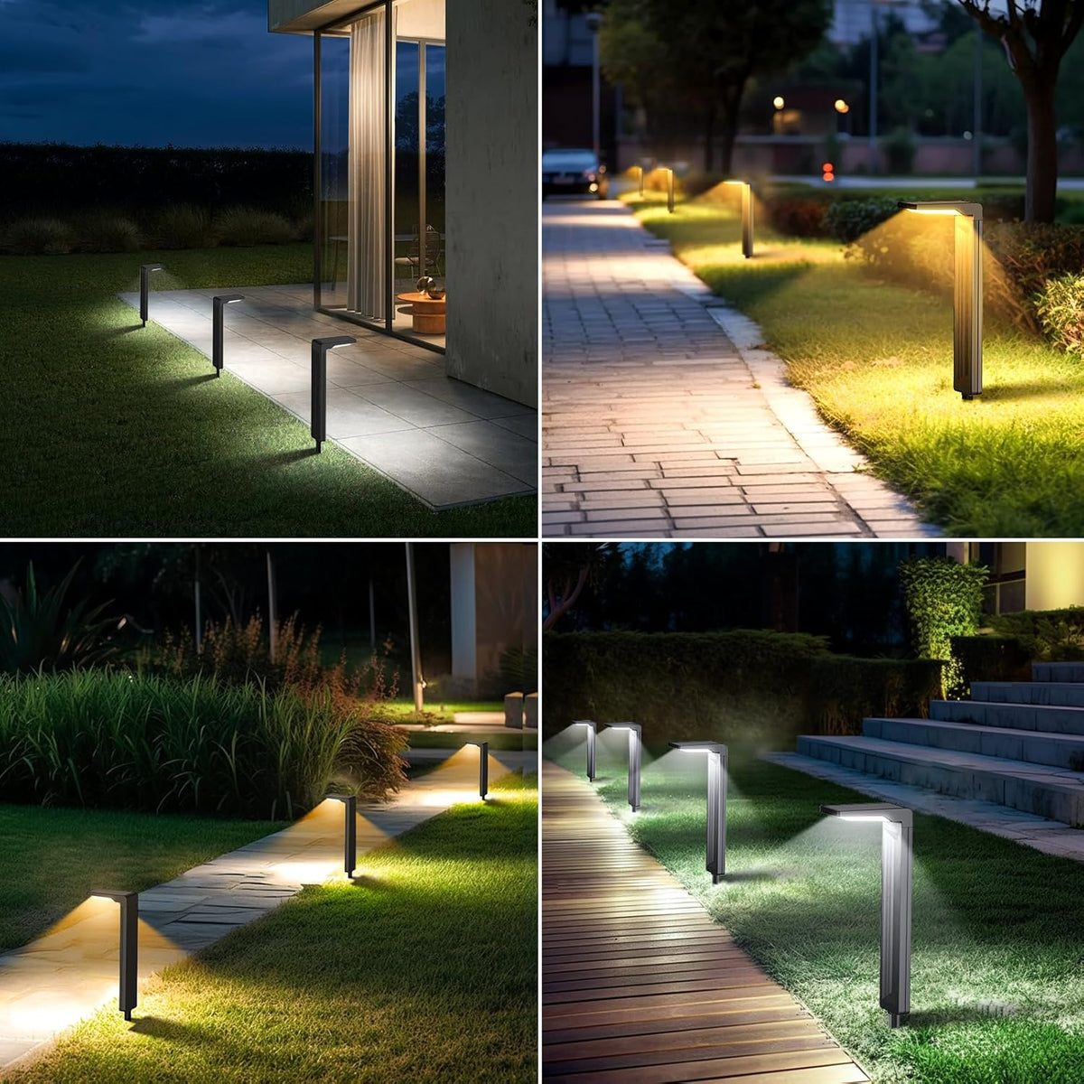 Sunvivo Solar Path Lights,2 Modes(Cold White or Warm White),Bright Solar Path Light Outdoor