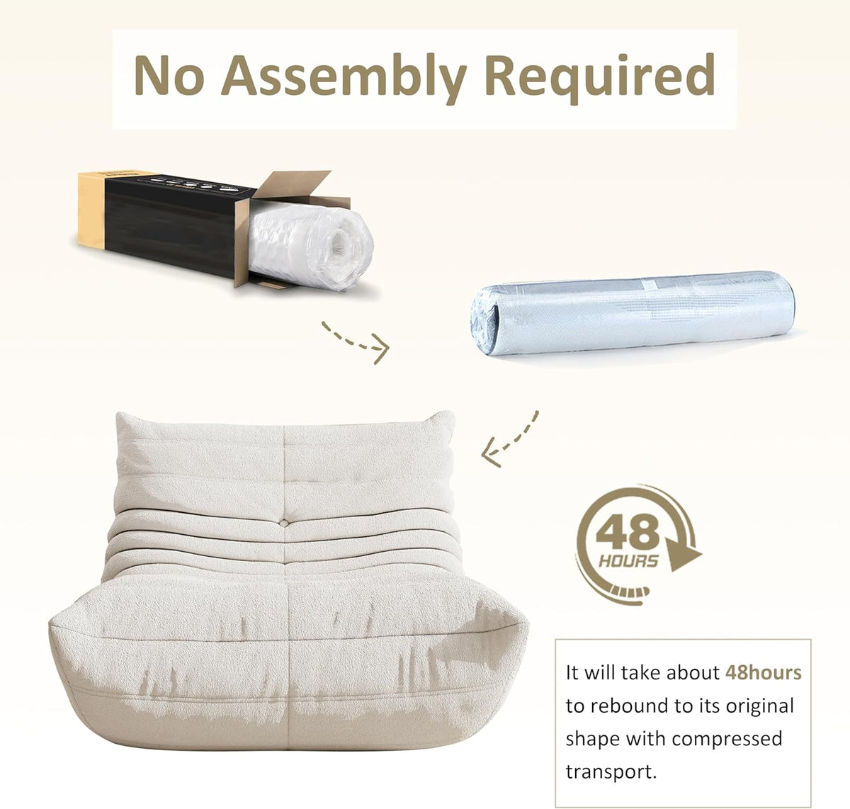 Bean Bag Chair, Oversized Bean Bag Chair for living Room, Fireside Chair for adults with Memory