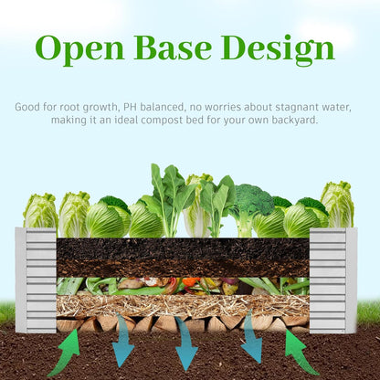 6x3x2 ft Raised Garden Bed, Large Metal Planter Raised Beds, Planters for Outdoor Plants for