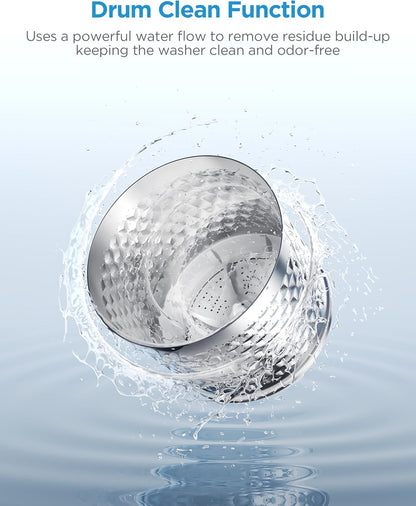 Midea MLTW09M1BWW Portable Washer with 6 Cycles, Drum Clean, Quick, Stainless Steel Tub