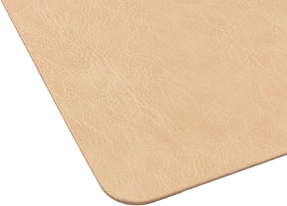 Faux Leather Placemats, Set of 4 PU Table Mats, Easy to Clean, Heat & Stain Resistant for Office
