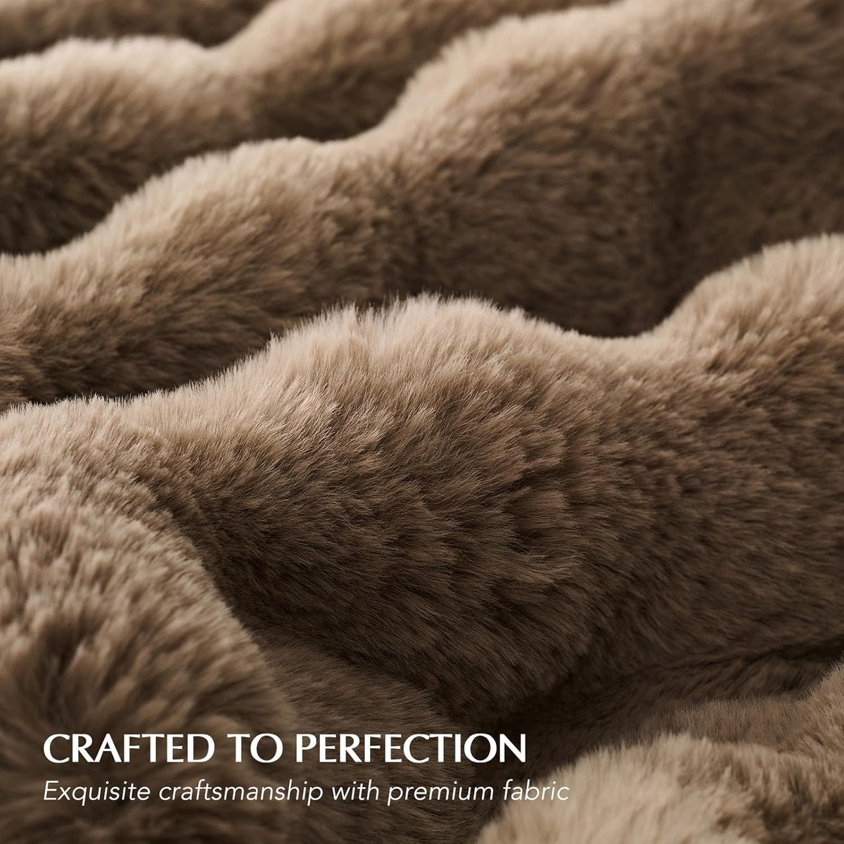 EVERGRACE Ultra Soft Luxury Fluffy Faux Rabbit Fur Throw Blanket, Thick Warm Fuzzy Blankets for