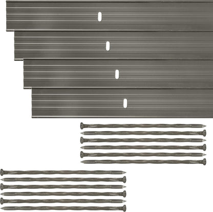 Dreamscape E-Z Edge Aluminum Landscape Edging - 4 Strips, 6ft Each (24ft Total), Bronze Painted