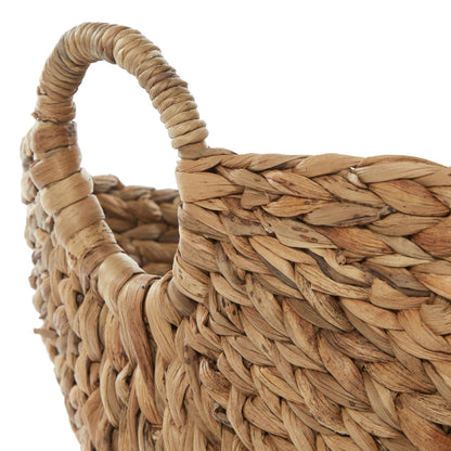 Deco 79 Seagrass Storage Basket, Large Woven Basket, 20" x 18" x 19", Brown