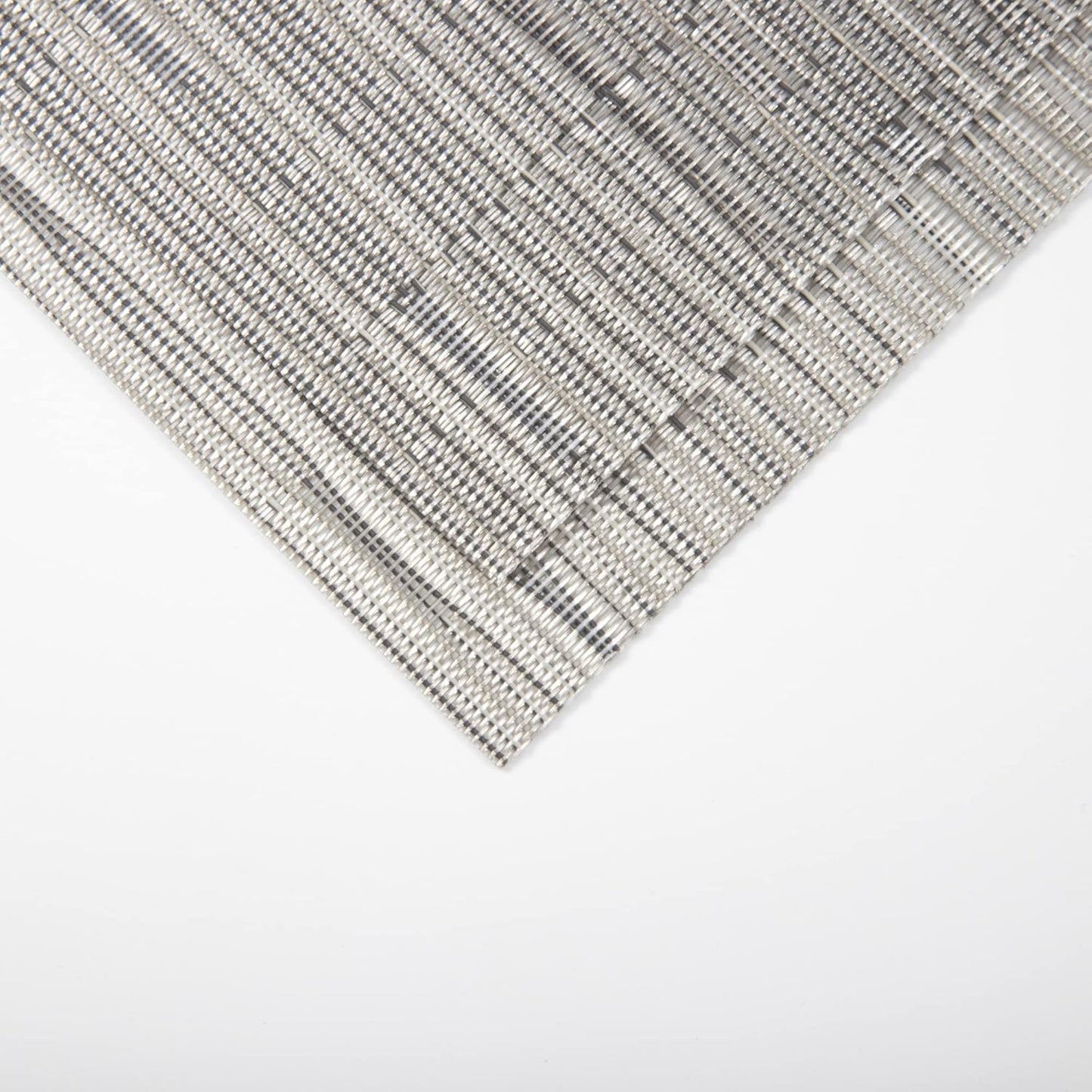 Sliver Placemats Set of 4 - Easy Clean Modern Durable Washable Vinyl Place Mats - Heat Resistant