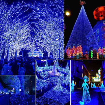 Solar String Lights Outdoor, 2-Pack 144FT 400 LED Solar Christmas Twinkle Lights Outside Waterproof