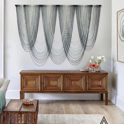 IOWER Large Macrame Wall Hanging Dip-Dyed Macrame Wall Decor Boho Wall Decor Craftsmanship Fiber