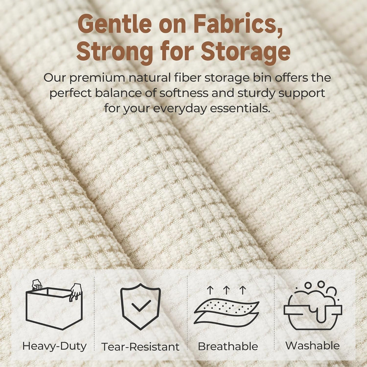 StorageWorks Storage Bins, Shelves Baskets for Organizing, Large Fabric Closet Organizers with