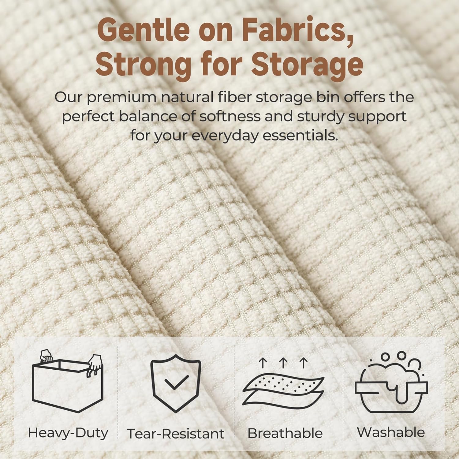 StorageWorks Storage Bins, Shelves Baskets for Organizing, Large Fabric Closet Organizers with