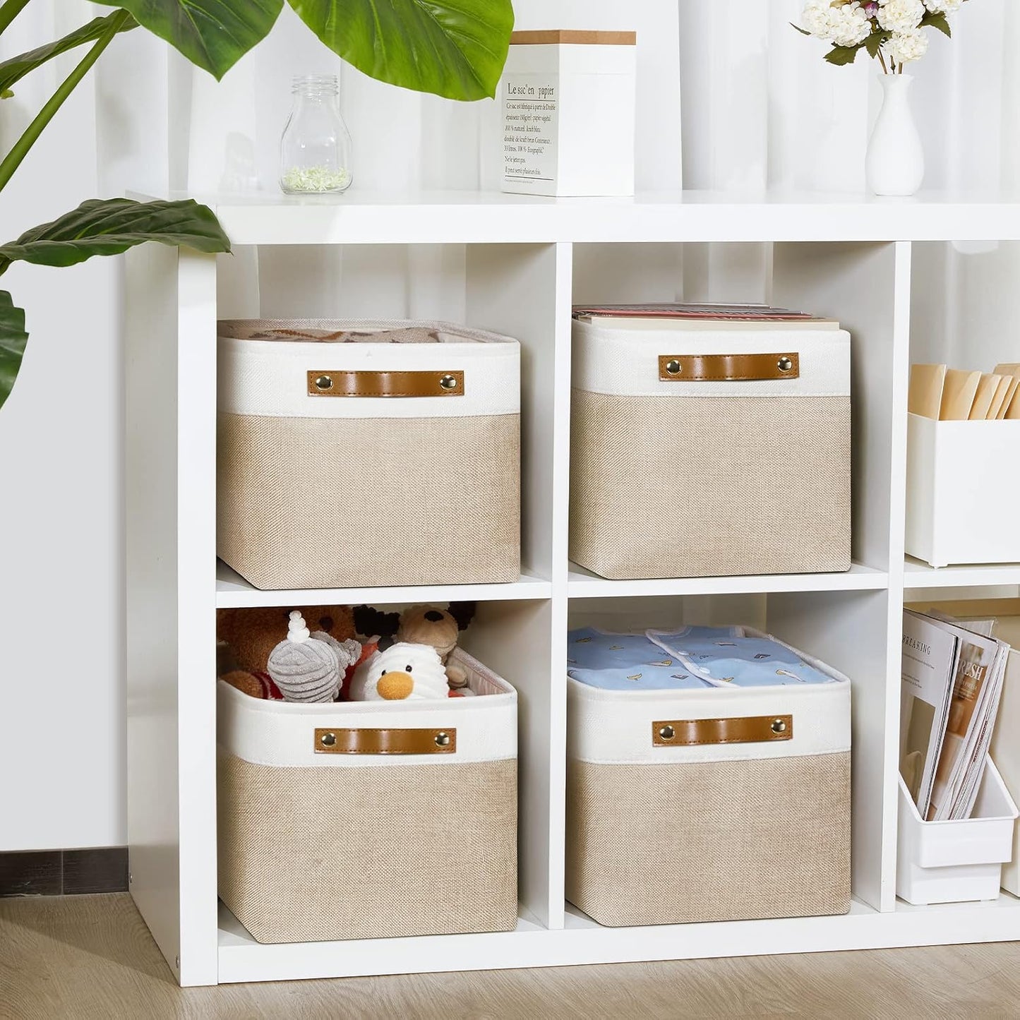 DULLEMELO Fabric Storage Bins for Laundry, Home, Foldable Storage Baskets for Shelves, Toys