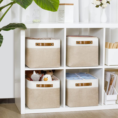 DULLEMELO Fabric Storage Bins for Laundry, Home, Foldable Storage Baskets for Shelves, Toys