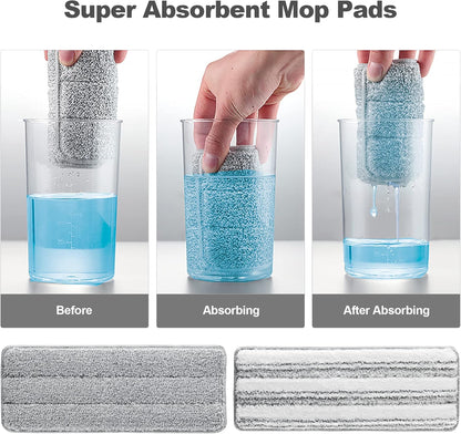 JOYMOOP Flat Mop Pads, Microfiber Mop Cleaning Pads, Washable Pads, Pads Replacement for JOYMOOP