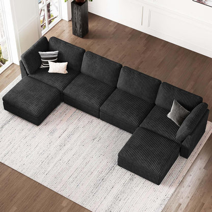 Belffin Modular Sectional Sofa with Storage Ottoman, Oversized Cloud Couch Sectional with Extra