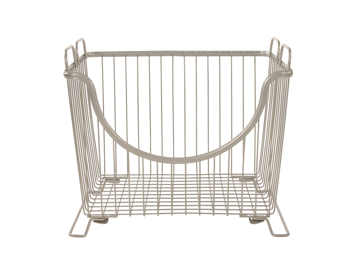 Spectrum Ashley Small Stackable Wire Baskets for Pantry & Kitchen Counter Organizer, Stacking Fruit