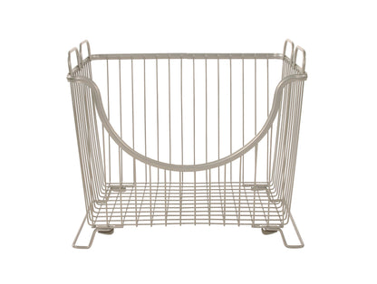 Spectrum Ashley Small Stackable Wire Baskets for Pantry & Kitchen Counter Organizer, Stacking Fruit