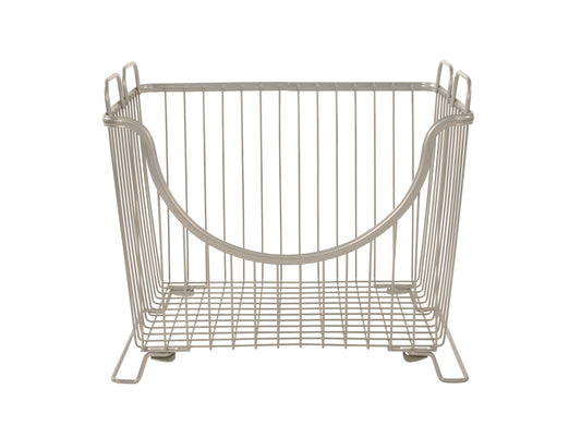 Spectrum Ashley Small Stackable Wire Baskets for Pantry & Kitchen Counter Organizer, Stacking Fruit