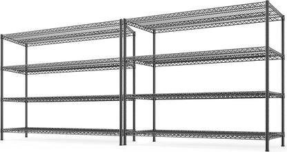 REIBII 2560LBS Storage Shelves 55.5"W Metal Shelving Unit 4 Tier Wire Shelving Commercial