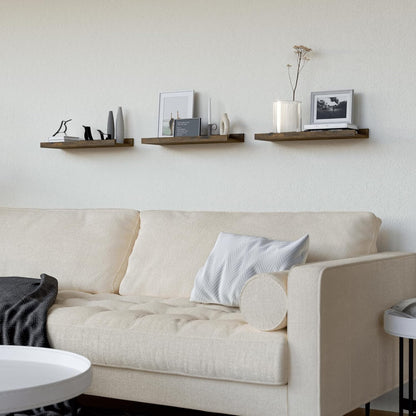 RICHER HOUSE 3 Set Floating Shelves for Wall Decor, Mounted Book Shelf, Nursery Picture Ledge With