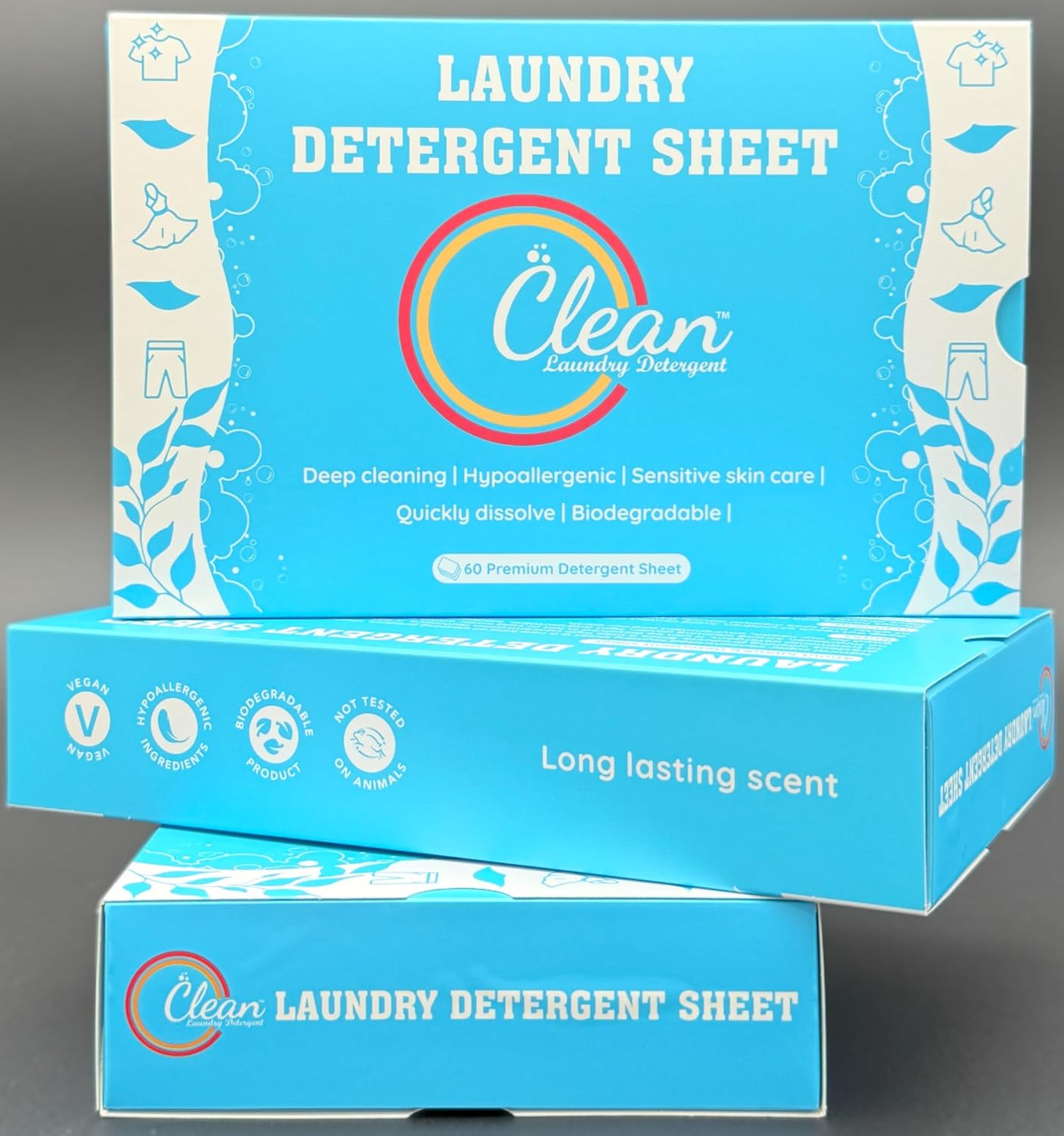 Clean Laundry Detergent™– Hypoallergenic, Eco-Friendly, Plant-Based, Biodegradable, 100% Natural
