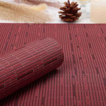 Myir JUN Placemats Set of 8, Vinyl Woven Placemats Place Mats Indoor Set of 8 Washable Table Mats