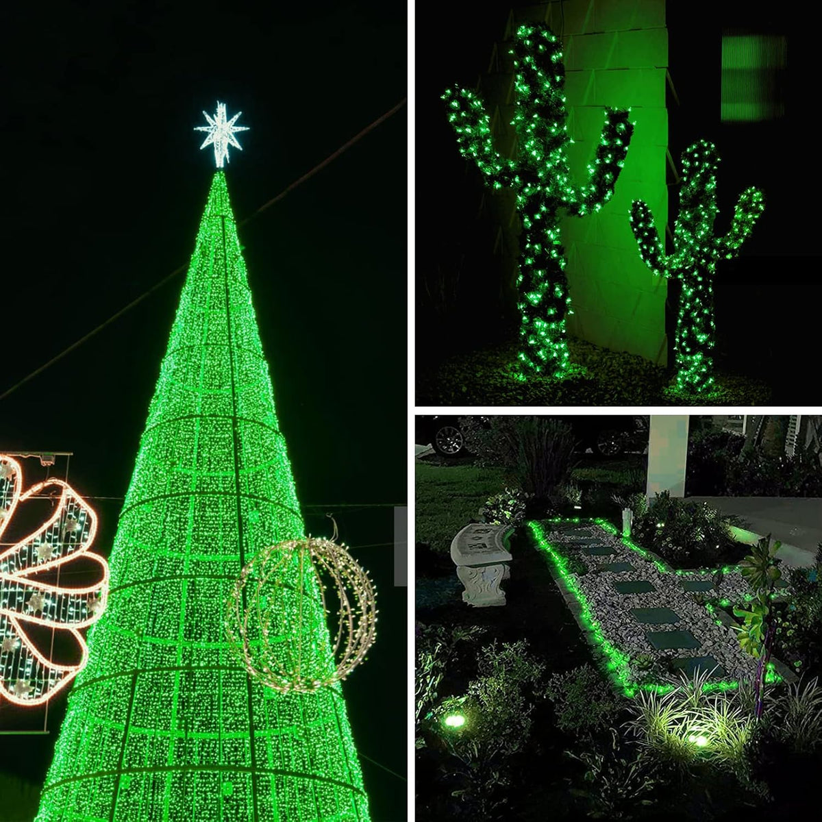 Solar String Lights Outdoor, 2-Pack 80FT 200 LED Solar Christmas Twinkle Lights Outside Waterproof