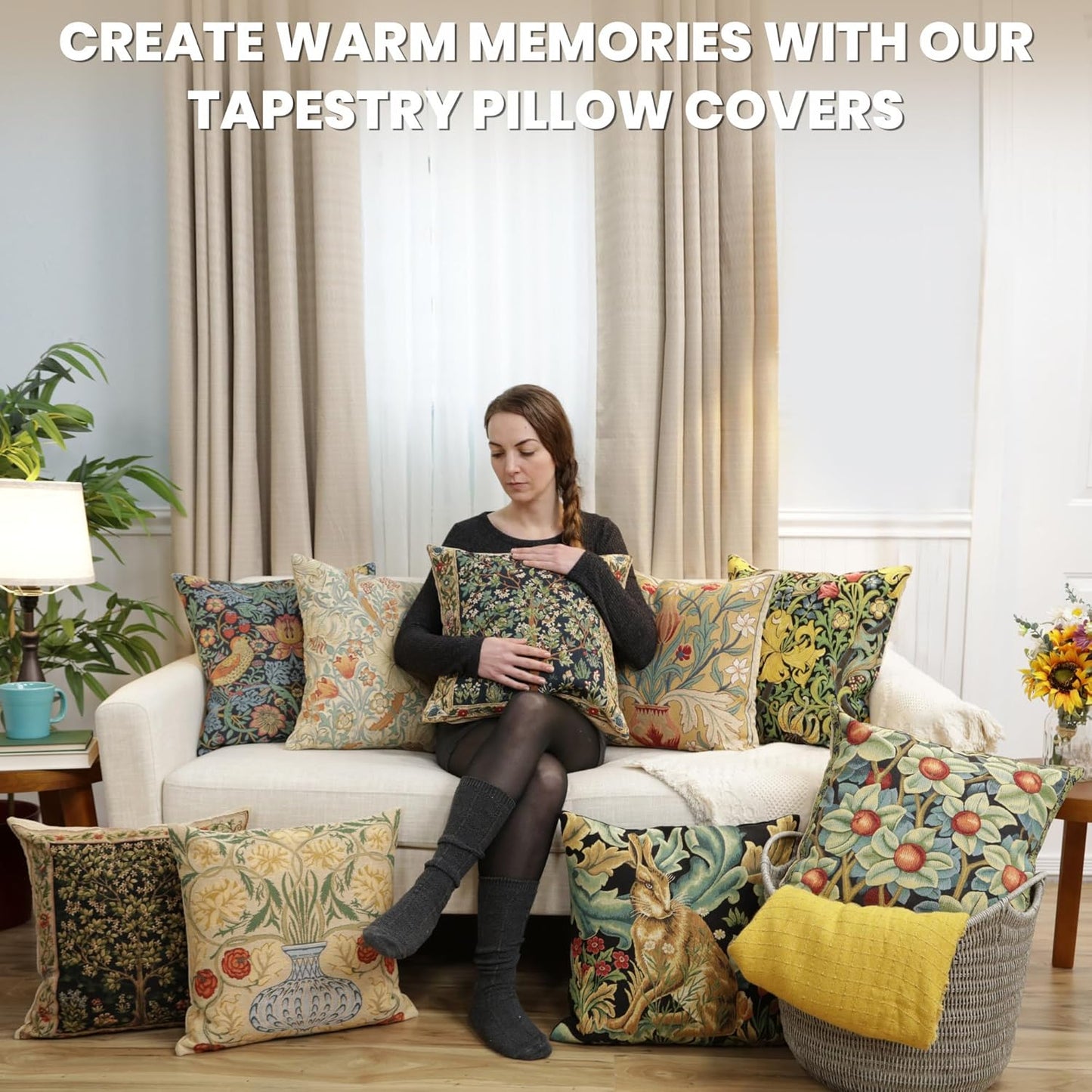 Charlotte Home Furnishings Throw Pillow Covers, Decorative Boho Pillow Covers for Couch, Living