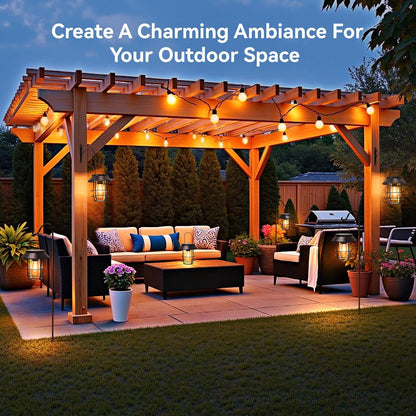 Solar Lanterns Outdoor Waterproof, High Brightness Hanging Solar Lights for Outside with Wall