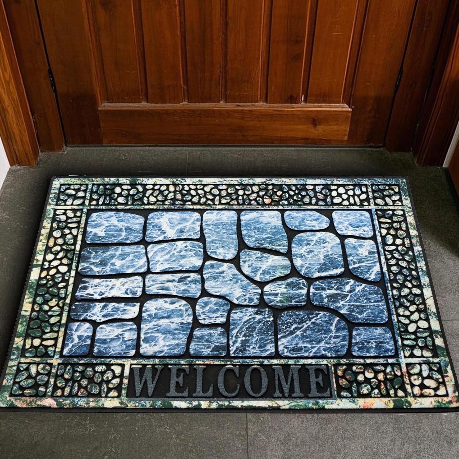 Door Mat Welcome Mat, Heavy Duty Door Mat 17.7 x 29.5 Inch Front Door Mat Rug Doormat for Outdoor