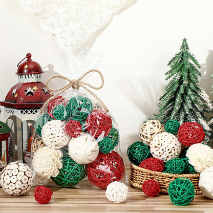 Riceshoot 2 Pack Decorative Balls Potpourri Bowl Filler Decor Natural Vase Bowl Filler Assorted
