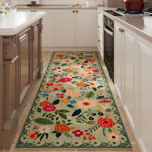 Runner Rug for Hallways Kitchen Rug Non Slip 2'6''x8' Washable Runner Rugs with Rubber Backing Soft