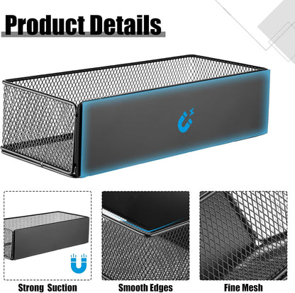 Tioncy 4 Pcs Magnetic Storage Bin Magnetic Locker Organizer for Pegboard Refrigerator Shelves