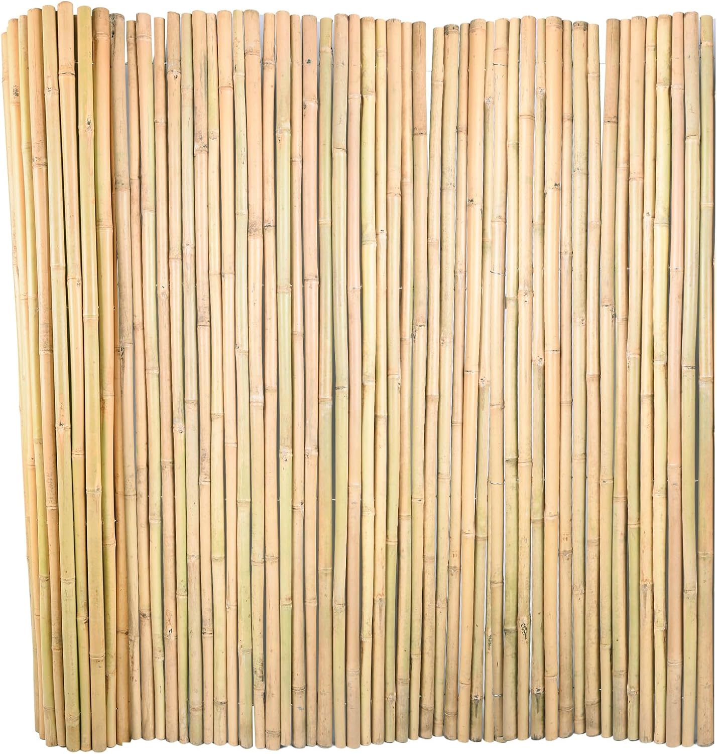Natural Bamboo Fence 6ft H x 8ft L x 0.7In D, Eco-Friendly Privacy Fence for Outdoor Wall, Garden