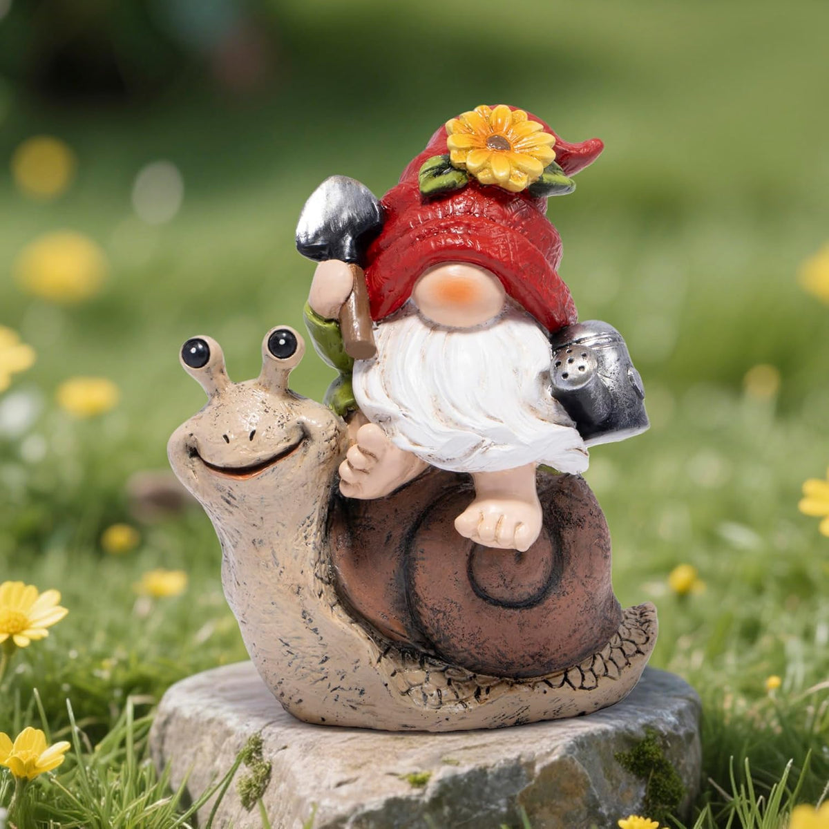 Hodao Spring Garden Gnome Decoration Flower Animal Ornaments Decor Gifts Spring Gnomes for Garden