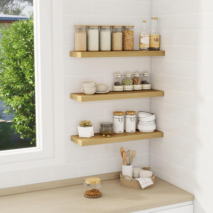 Fun Memories Floating Shelves Wall Shelf 24 inches Long, Farmhouse Bathroom Shelves Bedroom Kitchen