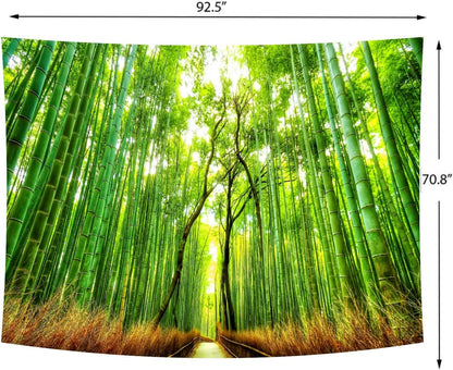 Delur Forest Pathway Tapestry Sunset Tropical Rainforest Nature Tree Tapestry Wall Hanging Sunrise