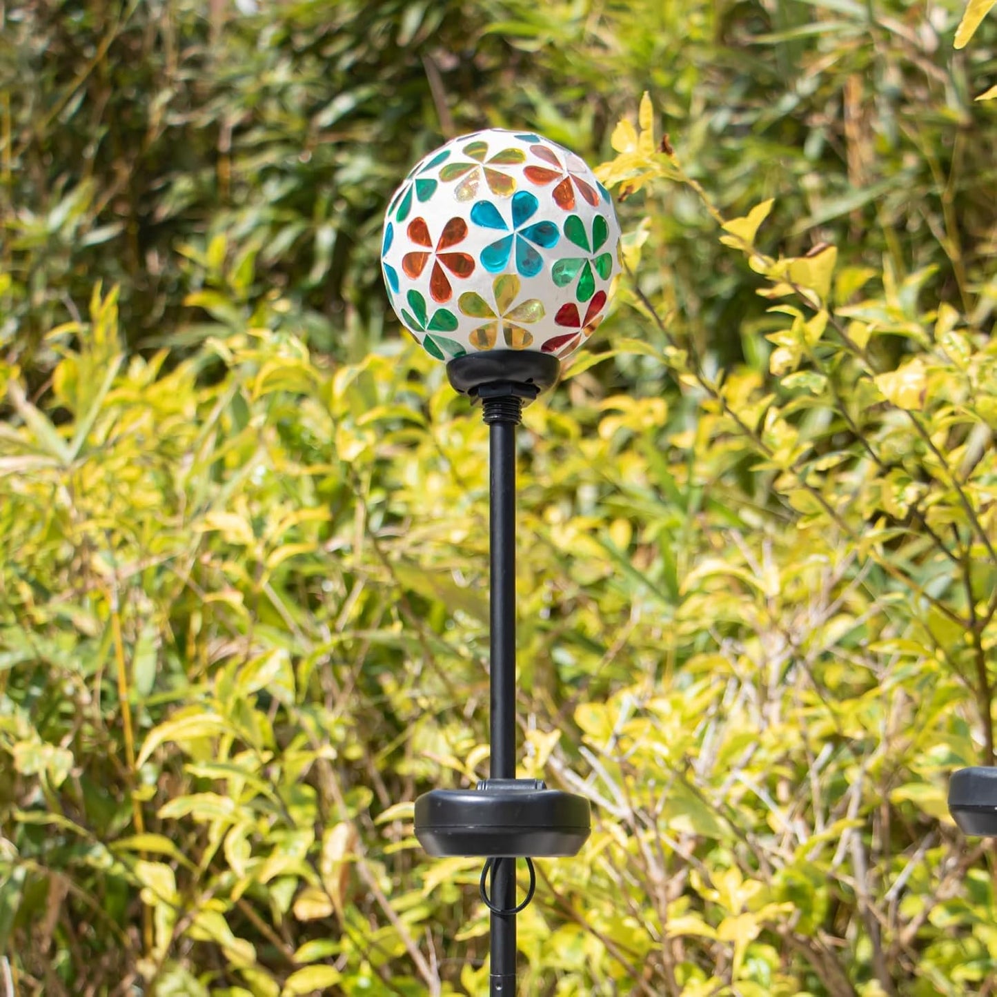 VCUTEKA Solar Garden Lights - Mosaic Solar Lights Outdoor Decor Pathway Light Waterpoof LED Stake