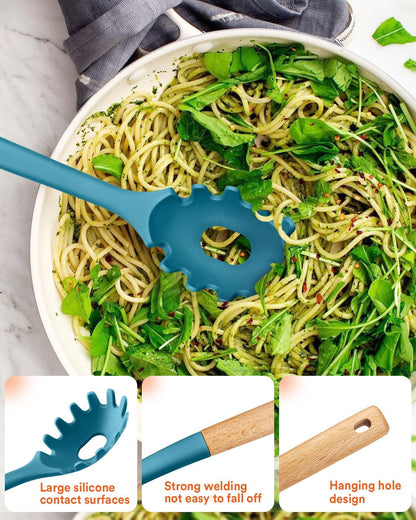 Kitchen Utensils Set, 13PCS Silicone Cooking Utensils, Heat Resistant Kitchen Utensil Spatula Set