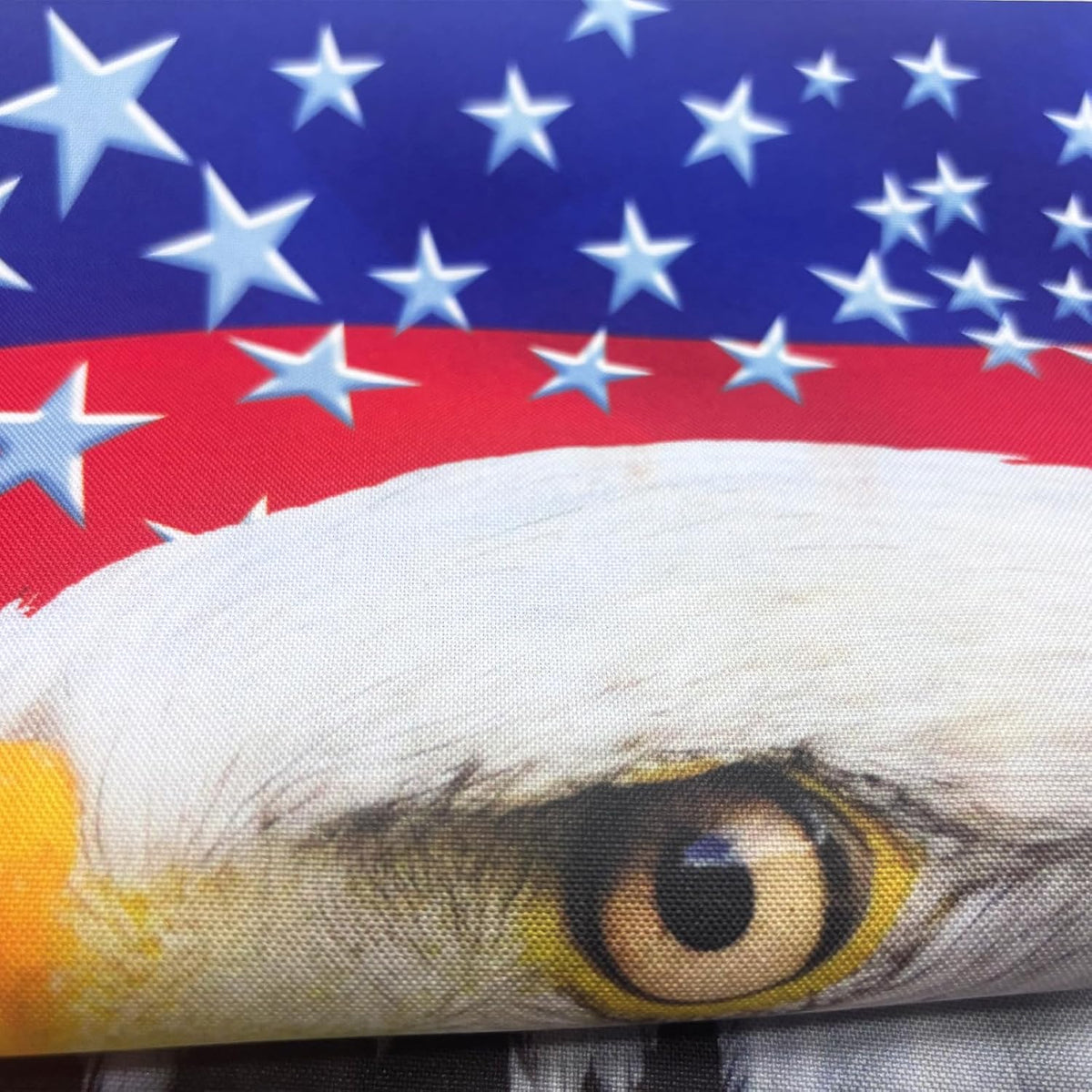 TOPFLAGS Garden Flag Stand with American Garden Flags Patriotic Stars and Eagle Yard Flag 12x18