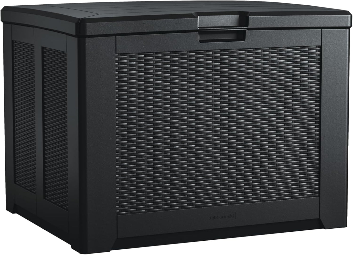Rubbermaid Medium Resin Outdoor Storage Deck Box (74 Gal), Weather Resistant, Black, Deck